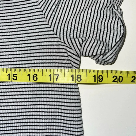 Maurices Black & White Be You Striped V-neck Graphic Tee Small Women’s - Picture 7 of 11